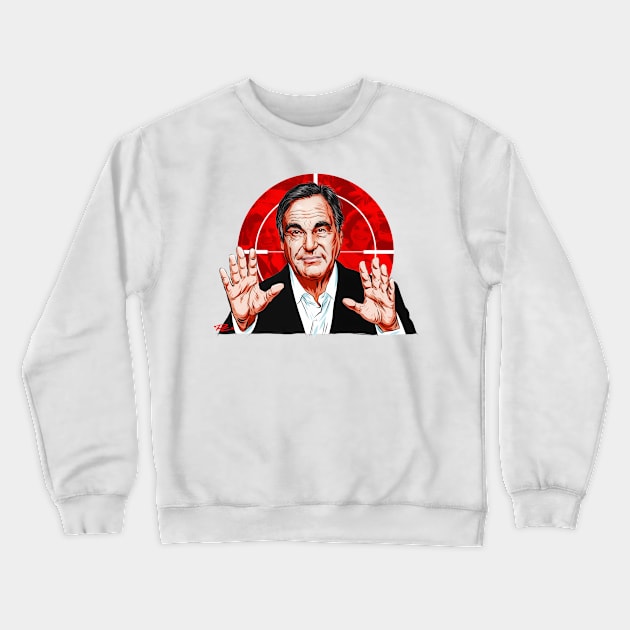 Oliver Stone - An illustration by Paul Cemmick Crewneck Sweatshirt by PLAYDIGITAL2020